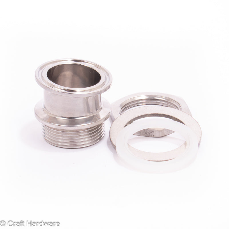 Schottverschraubung Deckeladapter Tri-Clamp 1,5"