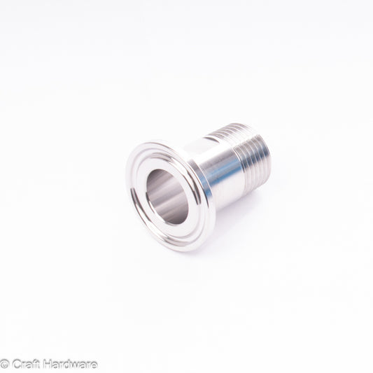 Gewindeadapter Tri-Clamp DN 15 (34 mm) x 1/2" BSPT AG