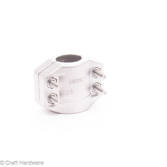 Klemmschale Zweiteilig 25 x 6 mm Edelstahl