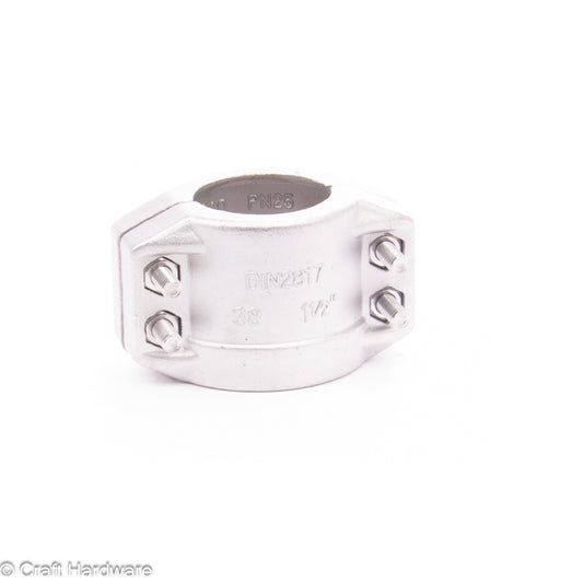 Klemmschale Zweiteilig 38 x 6,5 mm Edelstahl