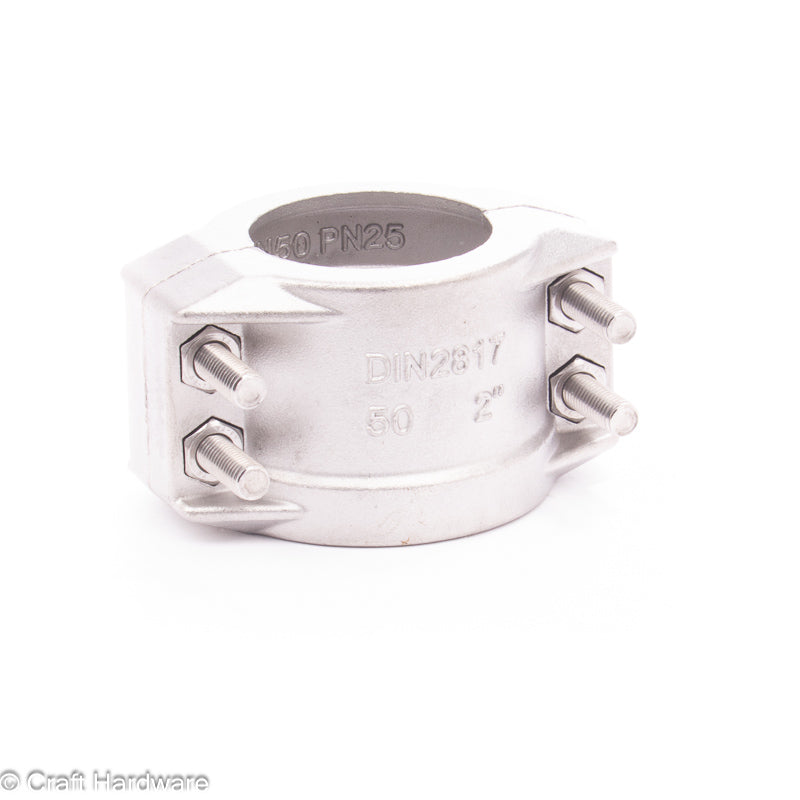 Klemmschale Zweiteilig 50 x 8 mm Edelstahl