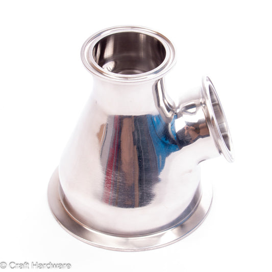 Reducer Concentric Tee Tri-Clamp 4" to 2"