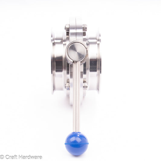 Scheibenventil Tri-Clamp DN 100 mit Kugelgriff