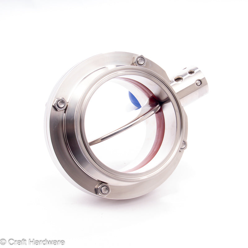 Scheibenventil Tri-Clamp DN 100 mit Kugelgriff