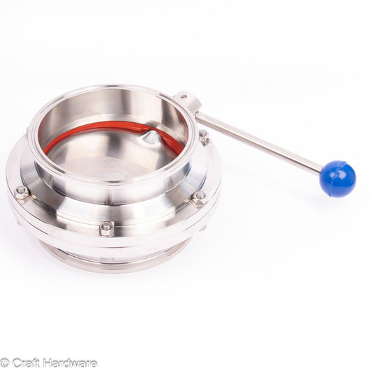 Scheibenventil Tri-Clamp 6" mit Kugelgriff