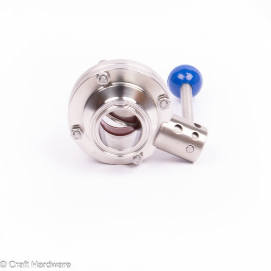 Scheibenventil Tri-Clamp 1,5" mit Kugelgriff