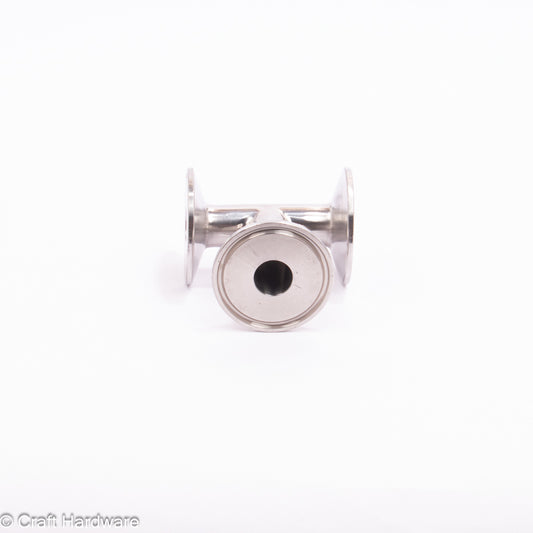 Tee Tri-Clamp 1.5" x 3/4" Short
