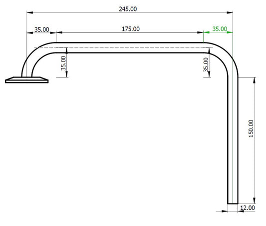 Tri-Clamp Blow-off Rohr 12 mm