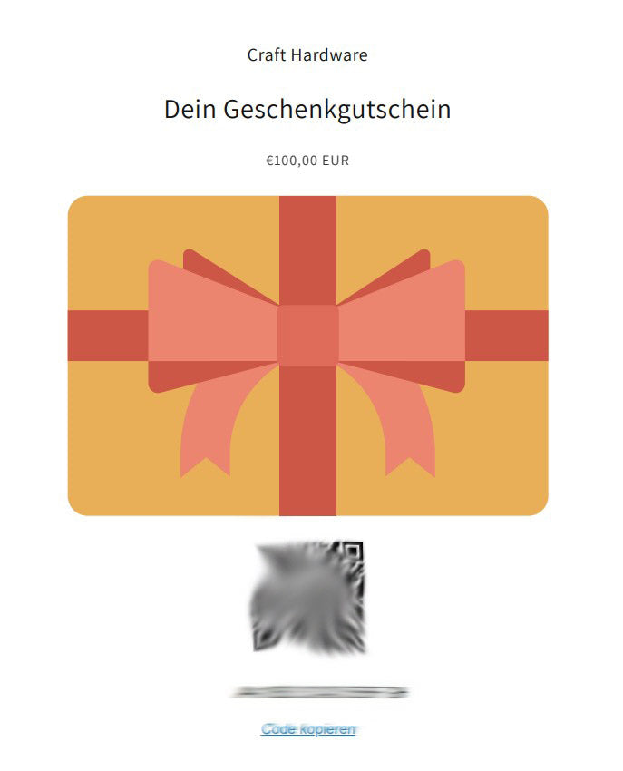 Craft Hardware Geschenkkarte