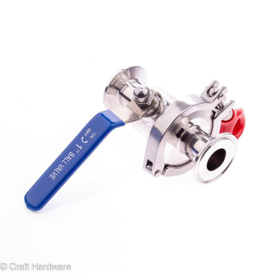 Quick Clean G1″ Kugelhahn Tri-Clamp With Drain Mit Entleerung -2