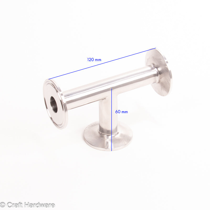 Tee Tri-Clamp 1.5" x 3/4" Long