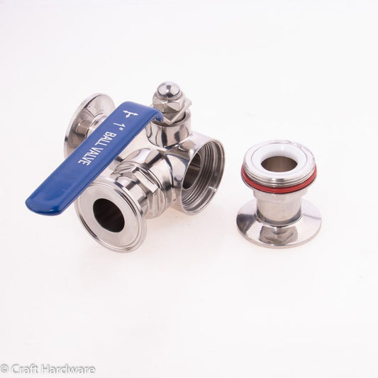 Tri-Clamp 3-Wege-Kugelhahn 1"-2