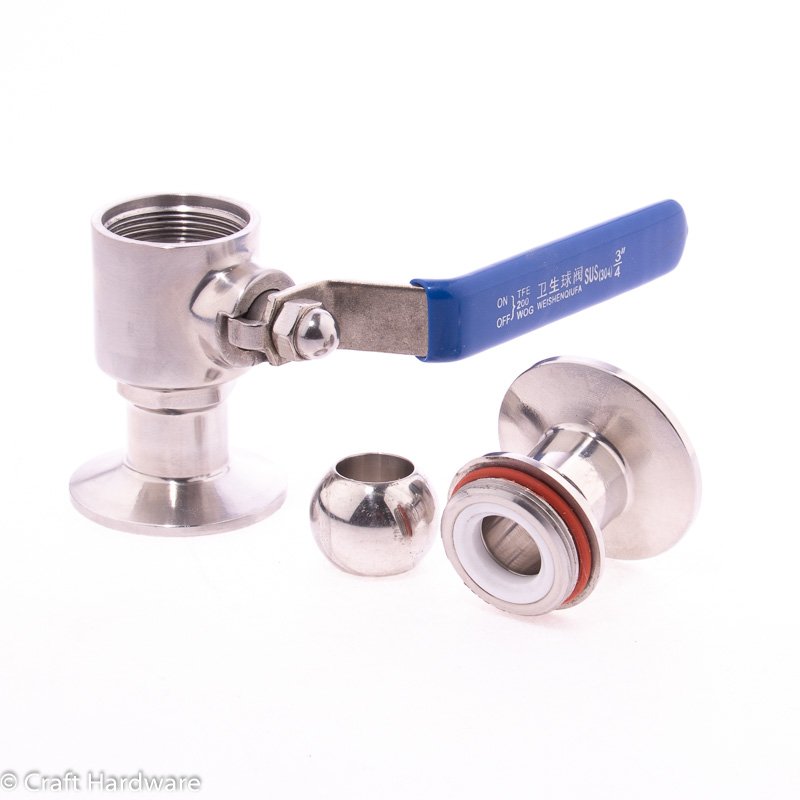 Tri-Clamp Zweiteiliger 3/4" Kugelhahn-4