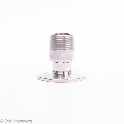 Threaded Adapter Tri-Clamp 1.5" x 3/4" BSPT Male