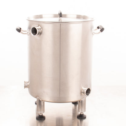 Kessel mit Bodenablauf - 40L - 2× Rückwandstutzen