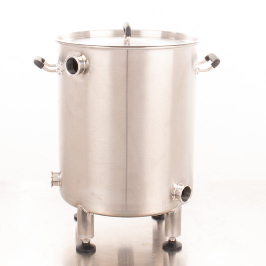 Kessel mit Bodenablauf - 40L - 2× Rückwandstutzen
