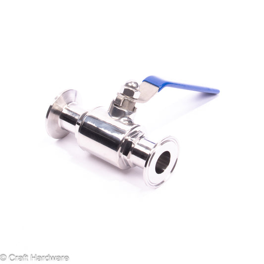 Ball Valve Two Piece Tri-Clamp 1.5" x 1"