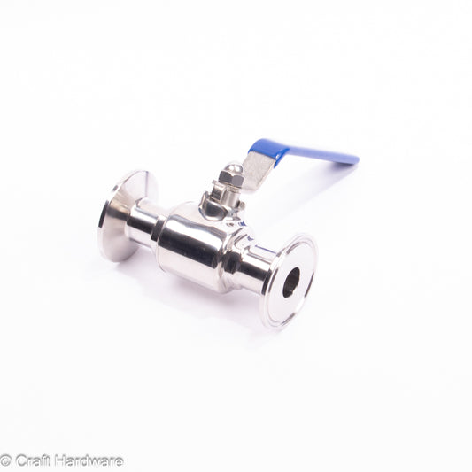 Ball Valve Two Piece Tri-Clamp 1.5" x 3/4" 
