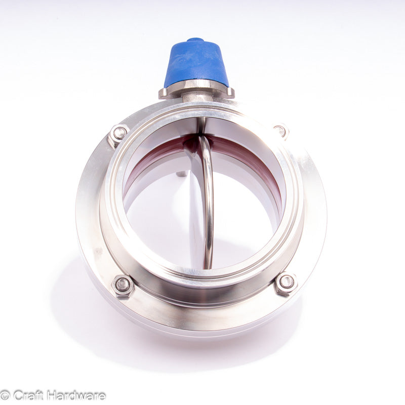 Butterfly Valve Tri-Clamp 4" with Trigger Handle